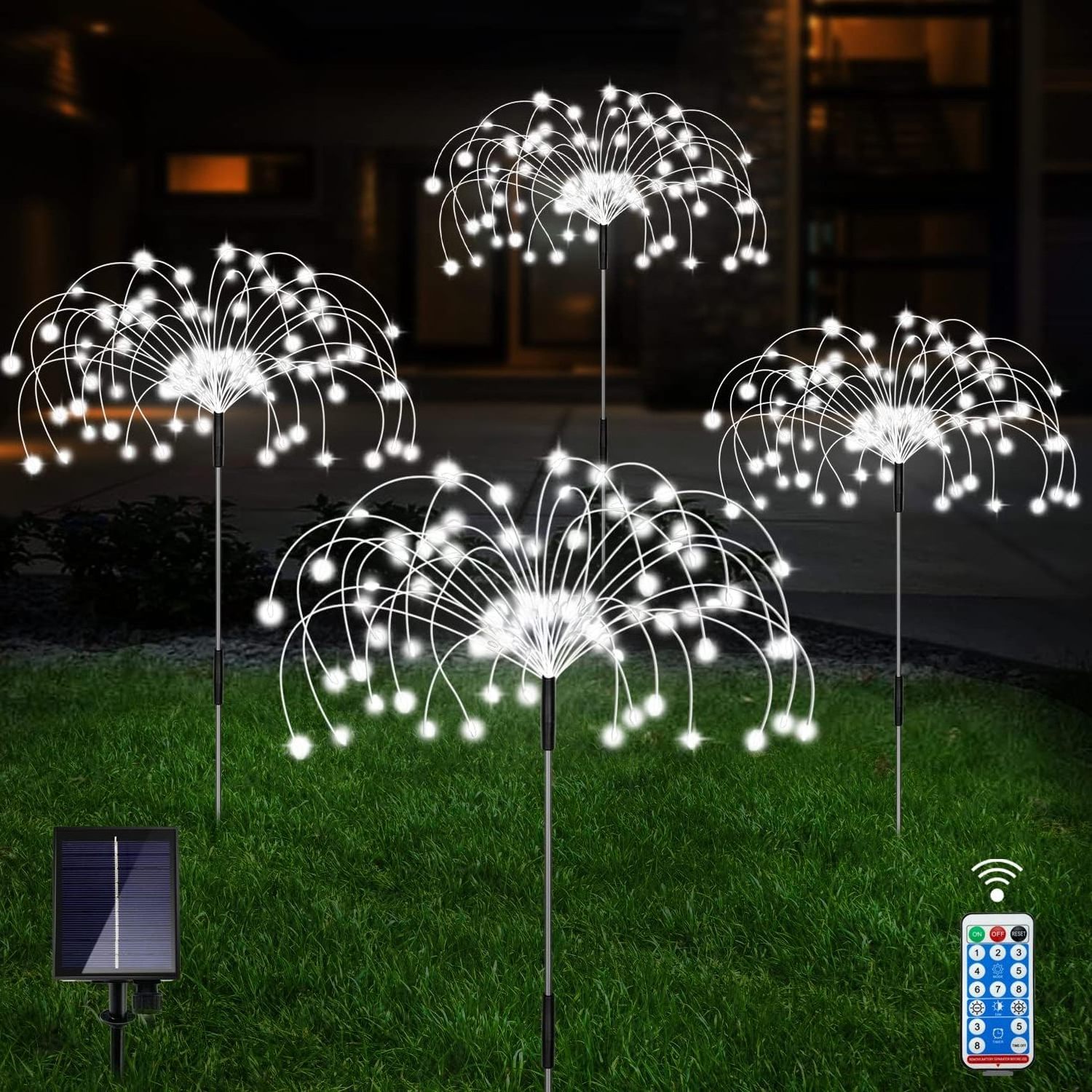 Solar Garden Firework Lights Solar Powered Outdoor Waterproof Stake Decorative Lamps Solar Powered Landscape Lights