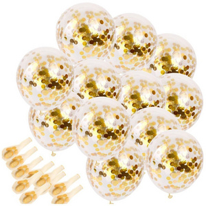 12 Inches Gold Confetti Balloons wedding party decoration balloons filled  with confetti