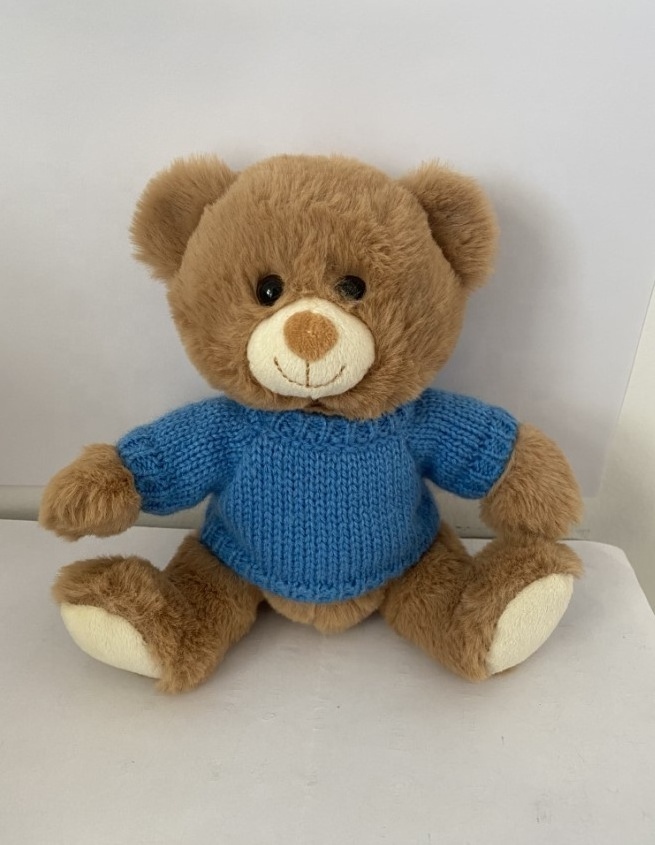 high quality custom teddy bear with knitting sweater