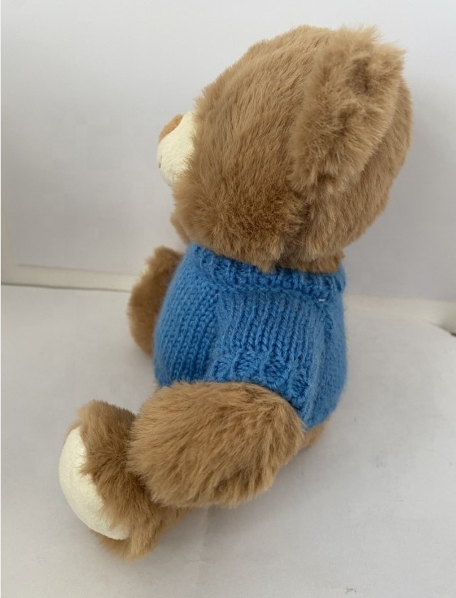 high quality custom teddy bear with knitting sweater