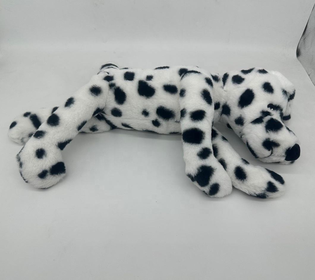 Best Selling White Black Dog Plush Toy Soft Cute Stuffed Animal Toys Dogs