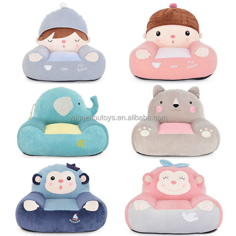 Lounge sofa kids flip out sofa Baby Support Seat Sofa Sitting Plush Animal Chair