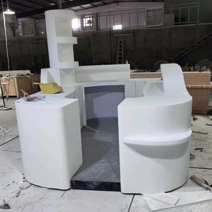 Factory custom height bar stools nightclub design outdoor restaurant counter bar home  semi circle front desk white bar cabinet