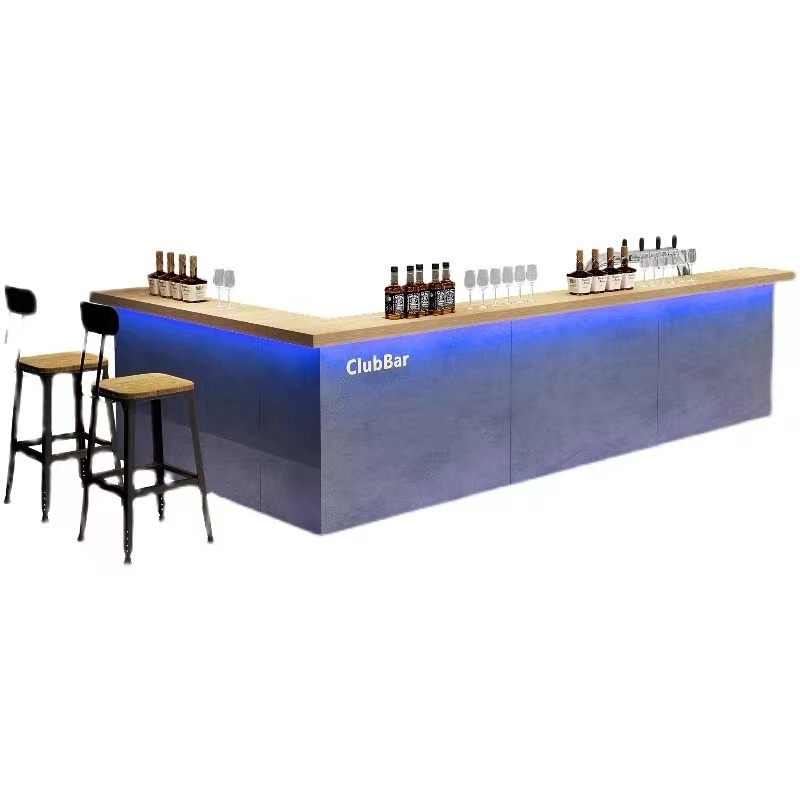 2022 NEW kitchen bar counter marble coffee outdoor cocktail bar counter for home circle luxury led bar counter