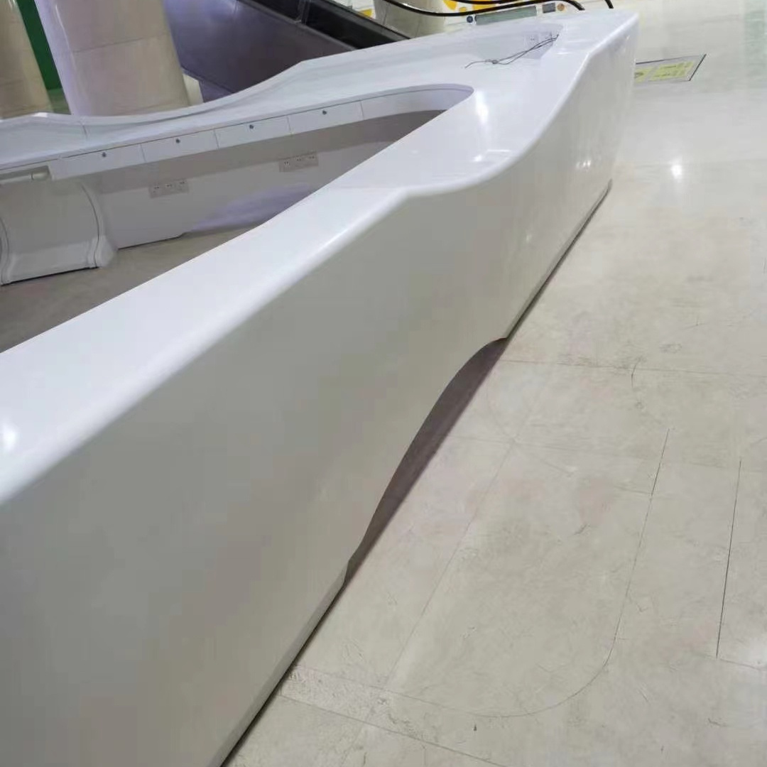 Yestone hospital resin front desk front desk table reception counter front desk circular Hotel Dental Clinic Reception Counter