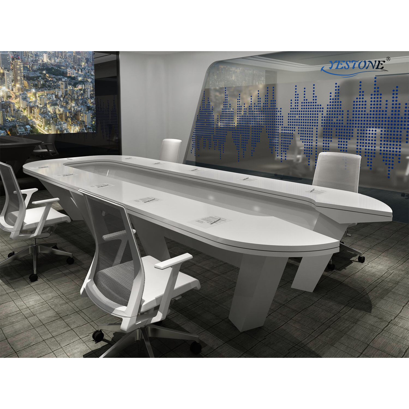 YESTONE modern office furniture meeting table conference classic smoll meeting table white round meeting table