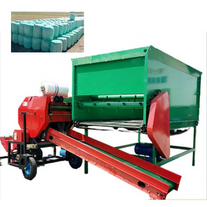 2024 full automatic diesel engine round straw mini hay baler alfafa silage baler machine with automatic feeder