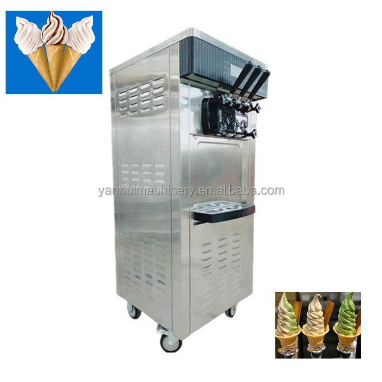 Ice Cream Machine 18L/H Economic tabletop Stainless Steel Commercial Automatic Soft Serve Ice Cream Maker Machine