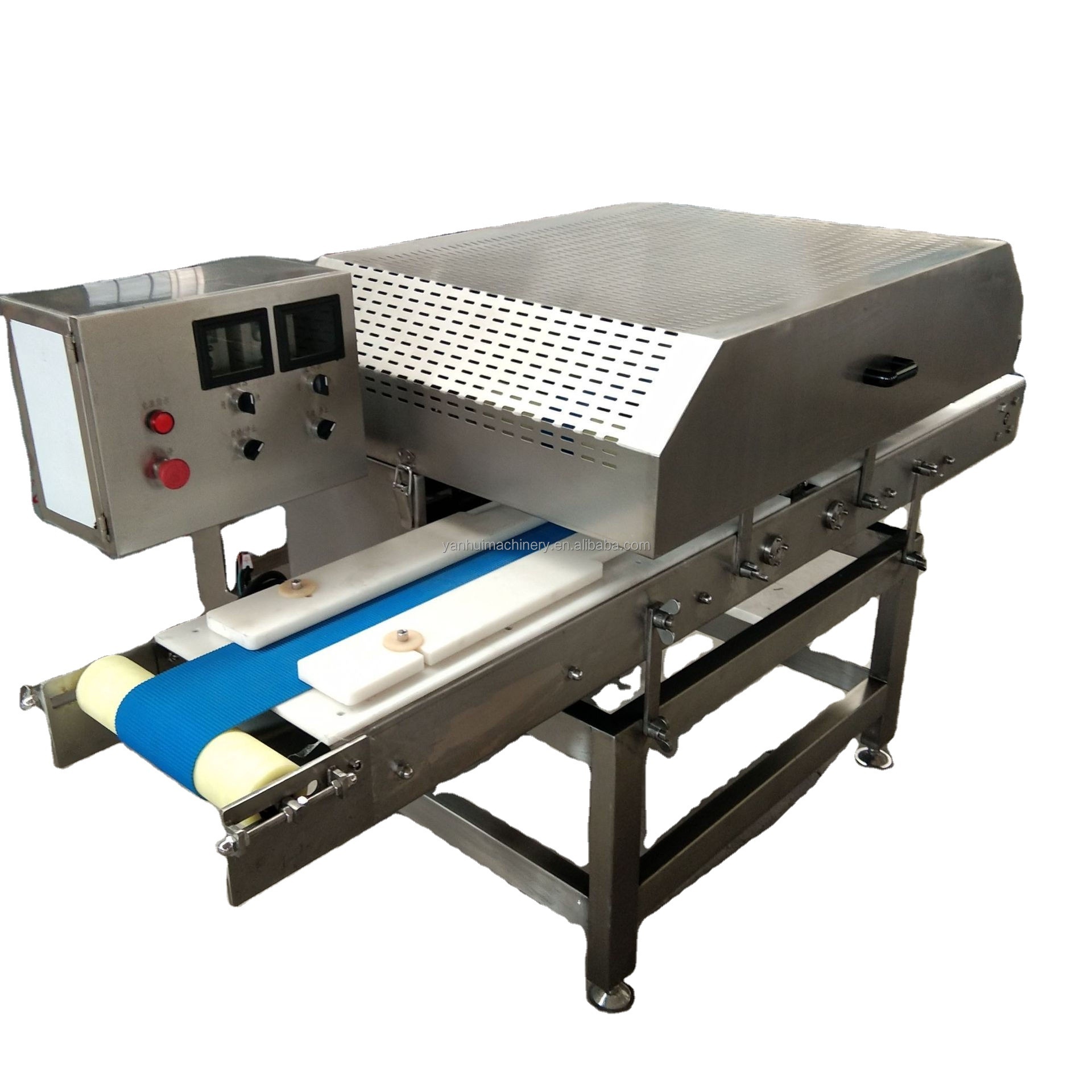 304 stainless steel belt conveyor Chicken Breast Filleting Machine,small chicken breast horizontal fresh meat slicer