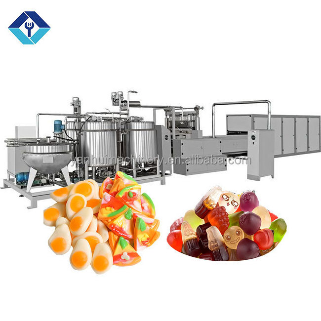 Multifunctional jelly gummy candy depositing line marmalade toffee candy making machine