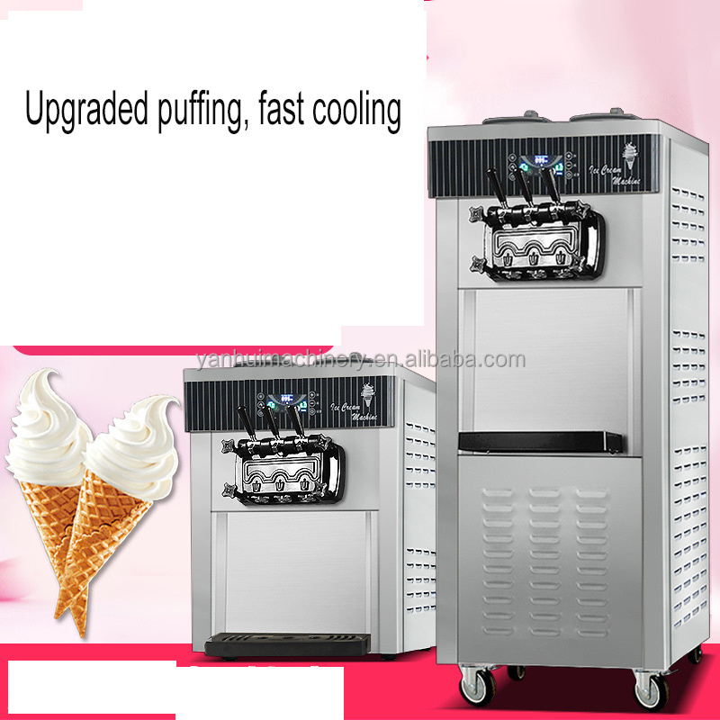 Ice Cream Machine 18L/H Economic tabletop Stainless Steel Commercial Automatic Soft Serve Ice Cream Maker Machine