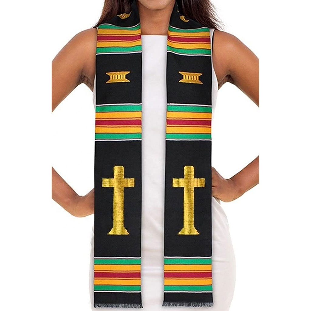 High-quality Custom Uniform Academic Gown with Stole Adult Graduation Cap and Tassel Black Magic Sash