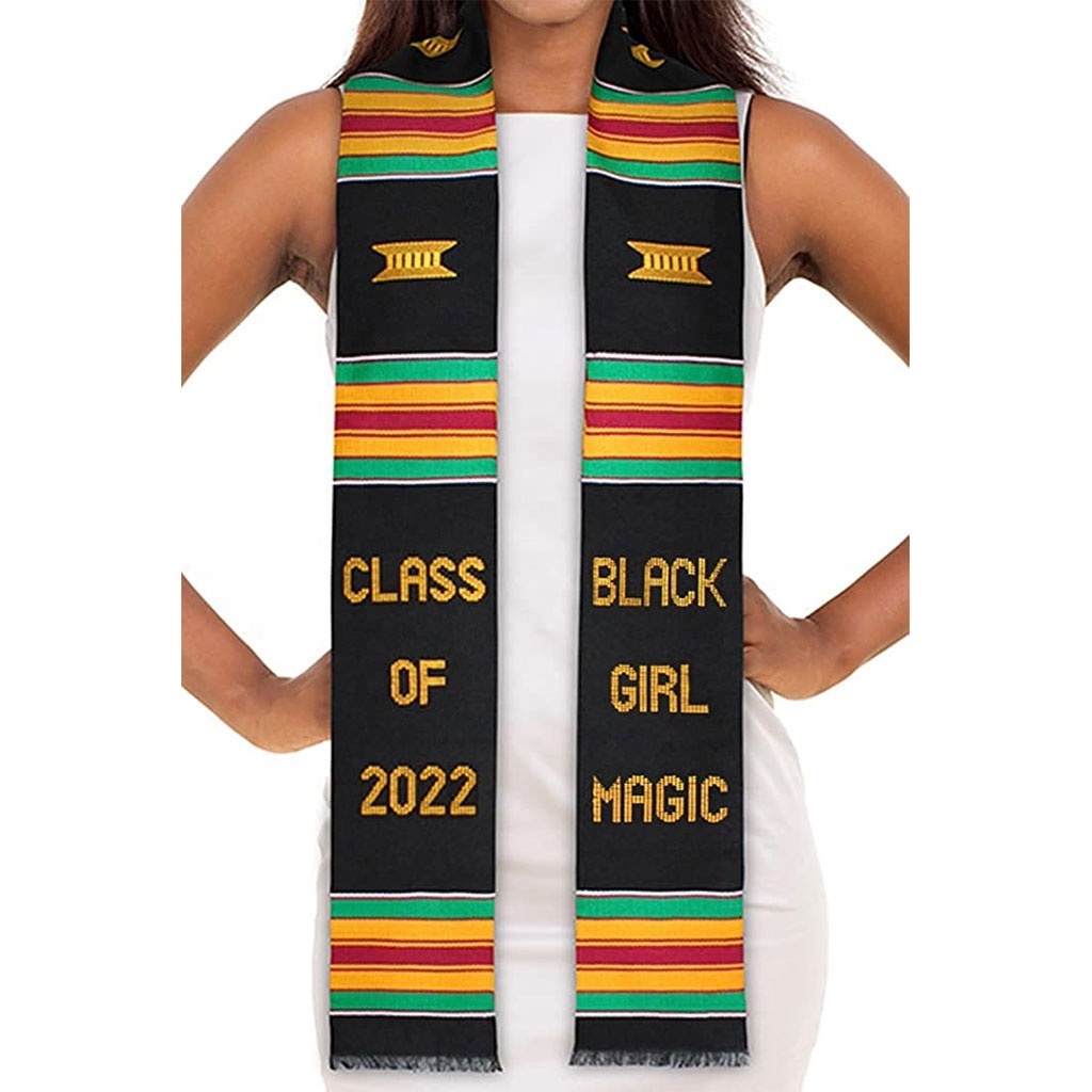 High-quality Custom Uniform Academic Gown with Stole Adult Graduation Cap and Tassel Black Magic Sash