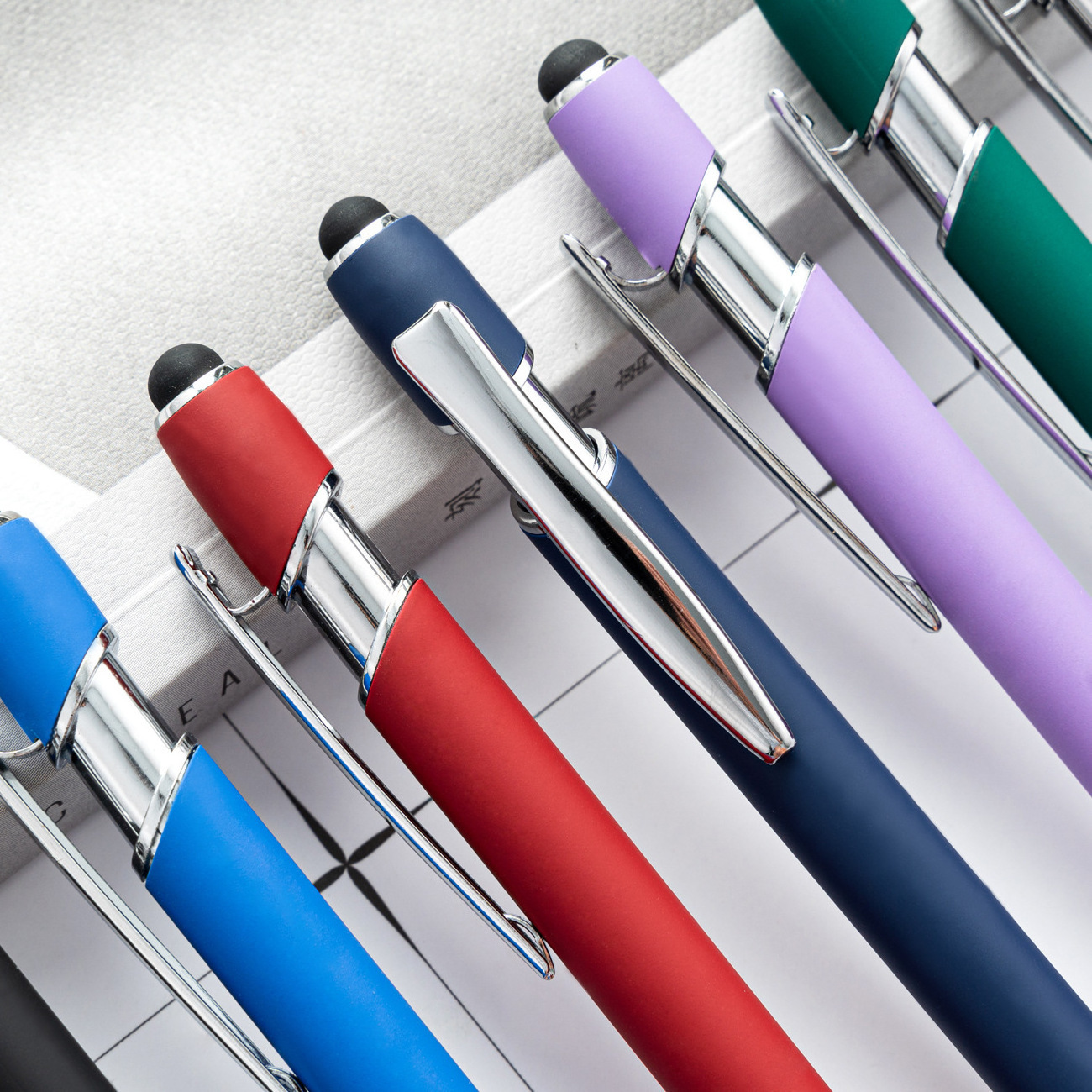 Metal Press-action Pen Aluminum Pole Maggi Capacitive Touch Pen Ballpoint Handwriting Touch Screen Pen