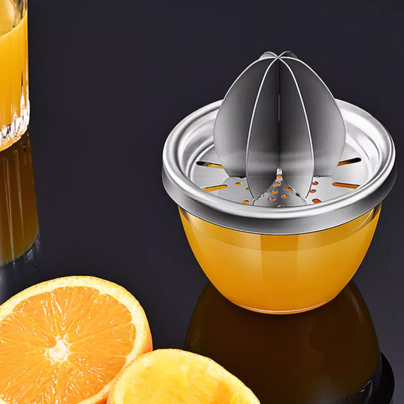 250ml Citrus Lemon Orange Grapefuit Juicer Manual Squeezer Stainless Steel 304 Robust Hand Juicer Press with Strainer