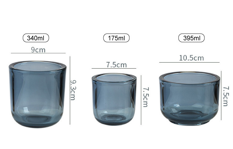 Wholesale empty thick glass votive tealight candle holder cups candle jars vessels container for Home decoration