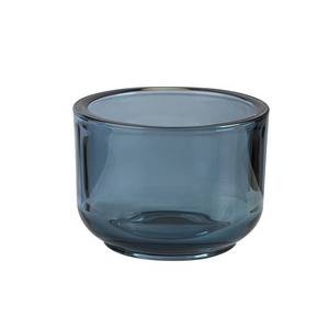 Wholesale thick votive glass candle holder cups candle container for Home decoration