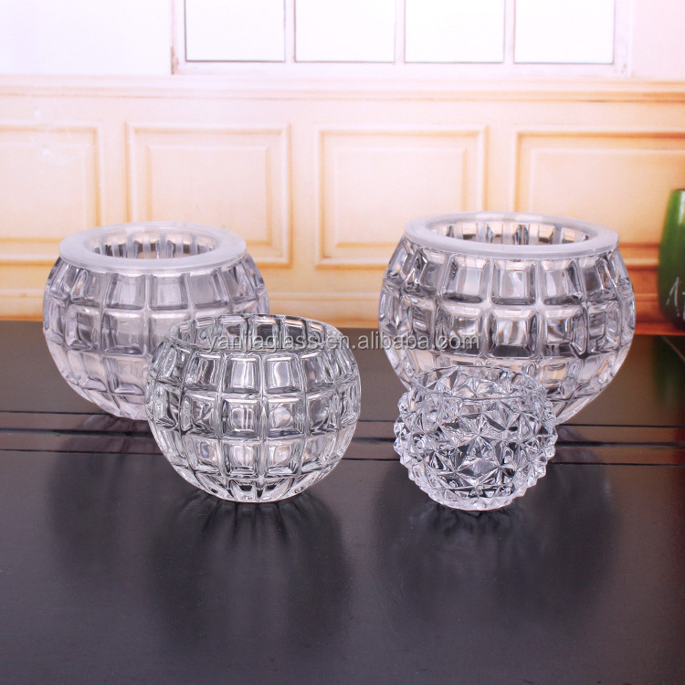 bulk glass jar 100ml/260ml/440ml/720ml rotary candle holder