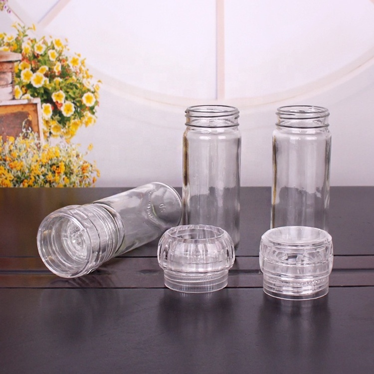 Hot selling 100g cylindrical manual glass salt pepper grinder mill salt grinder