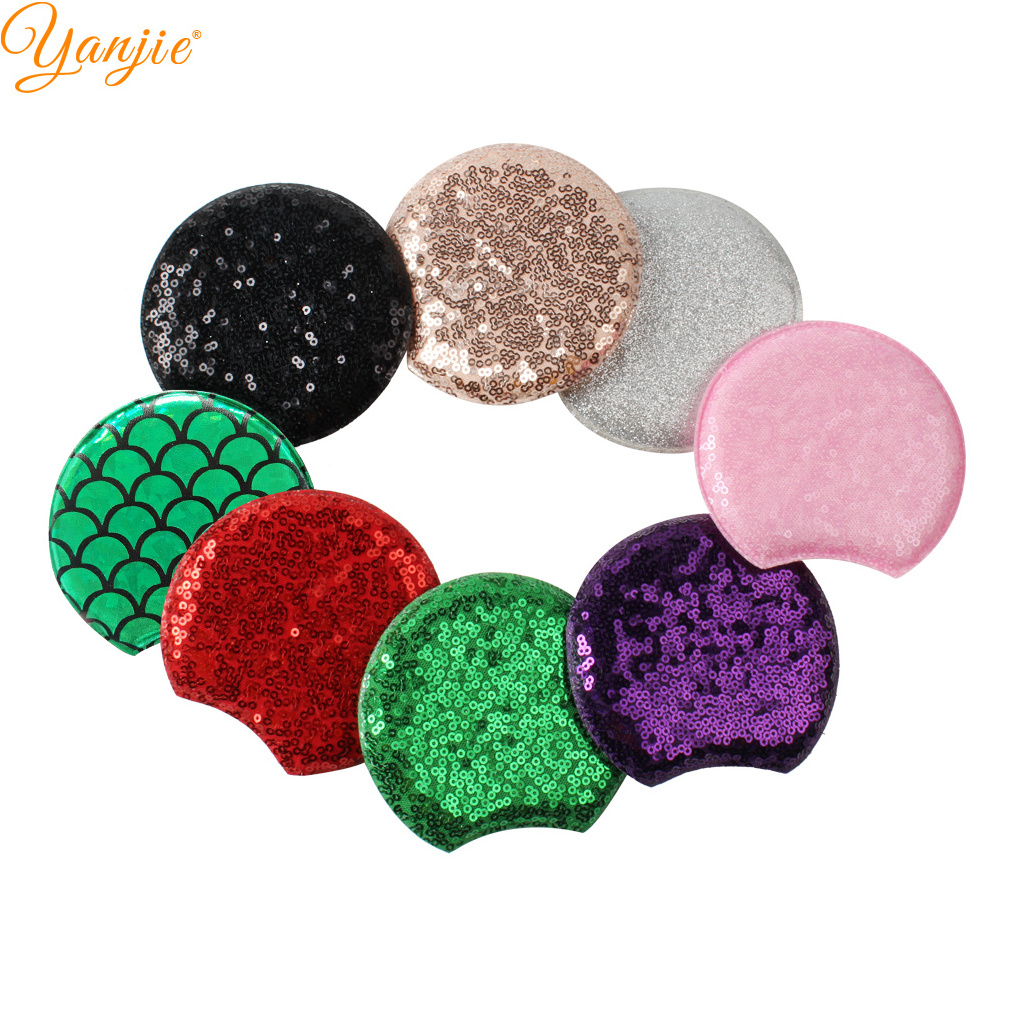 13 Colors Custom Wholesale A Pair Sequin Mouse Ears Hairband 2019 Trendy DIY Hair Accessories For Kids