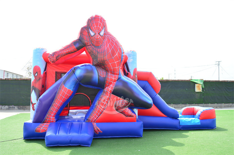 Factory Price Inflatable Spider Man Bouncy Castle Combo Inflatable Spiderman Bounce House Hoppborg Inflatable Bouncer House