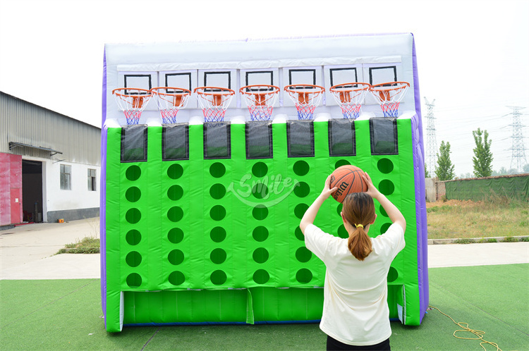 Basketball Connect 4 In A Row Basketball Inflatable Shoot GameInflatable Carniv Game For Rentals