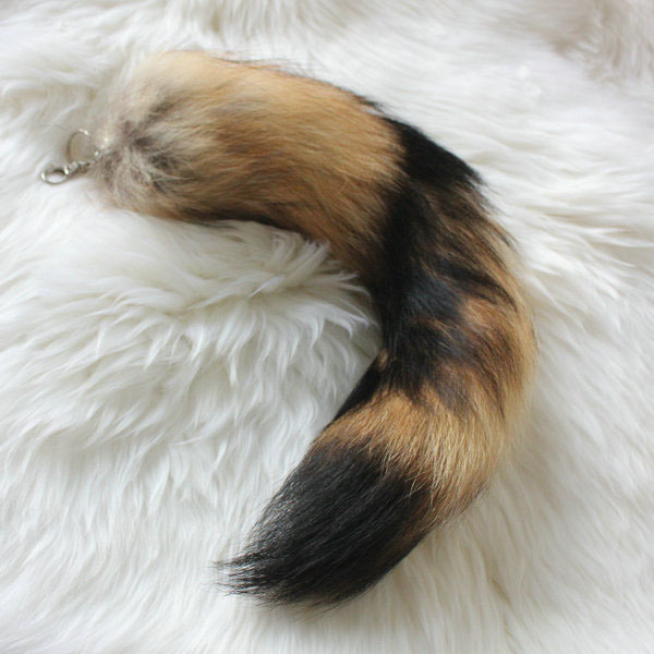 Tail Key Chain Wholesale Cheap Price Real Fur for Sale American Racoon Fur Raccoon Fur Natural Color Opp Bag Yanlifur 50g-60g