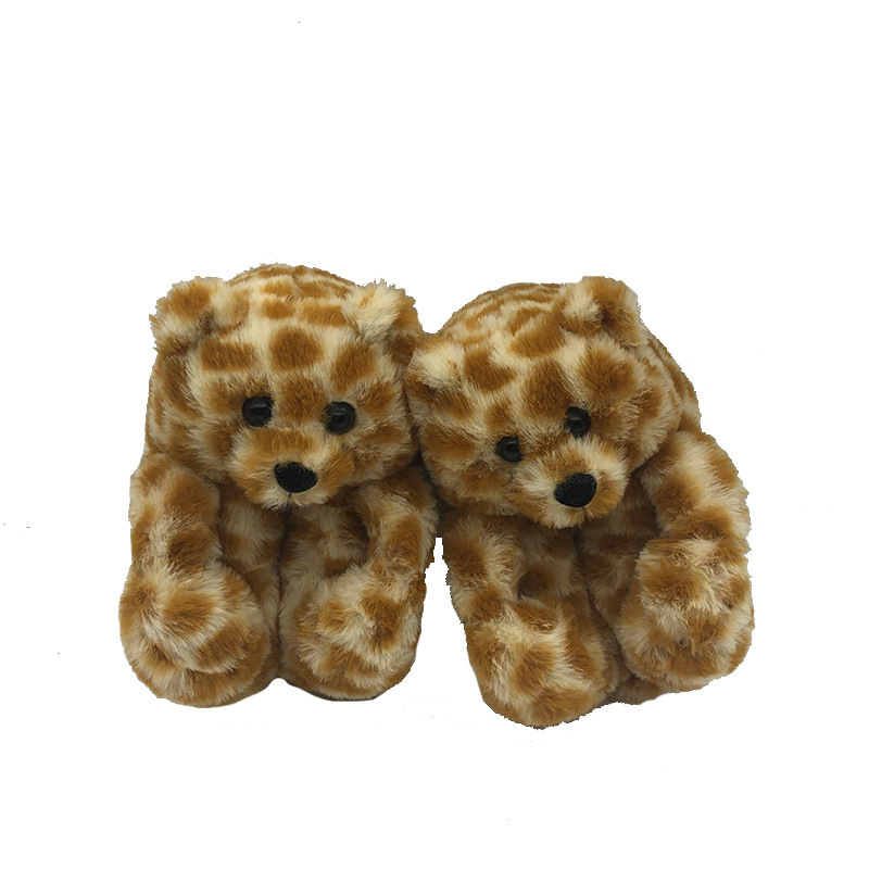 drop shipping house plush slippers big teddy bear slippers for toddlers