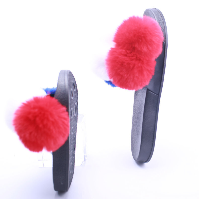 bulk kids summer toddler slide sandals  flops custom fur slides for kids