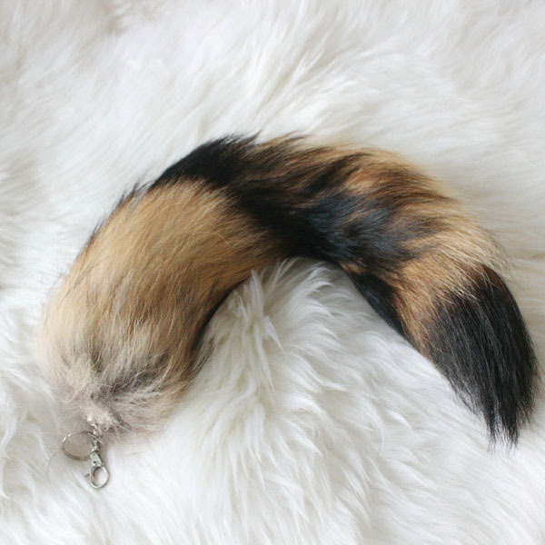 Tail Key Chain Wholesale Cheap Price Real Fur for Sale American Racoon Fur Raccoon Fur Natural Color Opp Bag Yanlifur 50g-60g