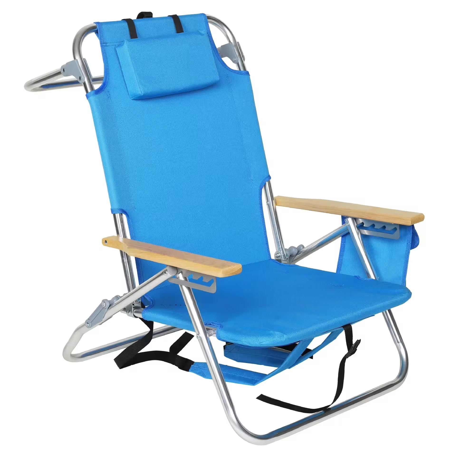 Wholesale portable outdoor loungers Lounge chairs Low seat folding backpack beach Aluminum Portable beach chairs