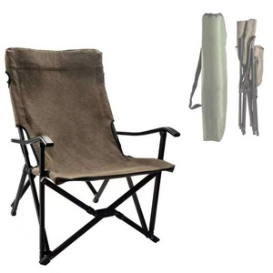 Outdoor Hiking Foldable Chairs Cotton Canvas Campfire Pit Camping Chairs Minimalist Style Lawn Garden Chairs