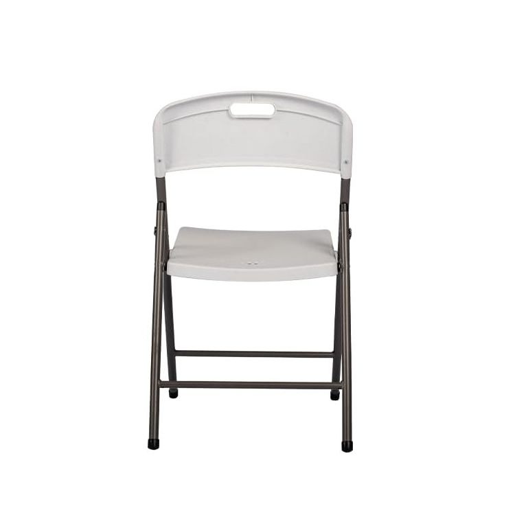 Portable Chair With Steel Frame Stackable White Plastic Chair Office Commercial folding Chair