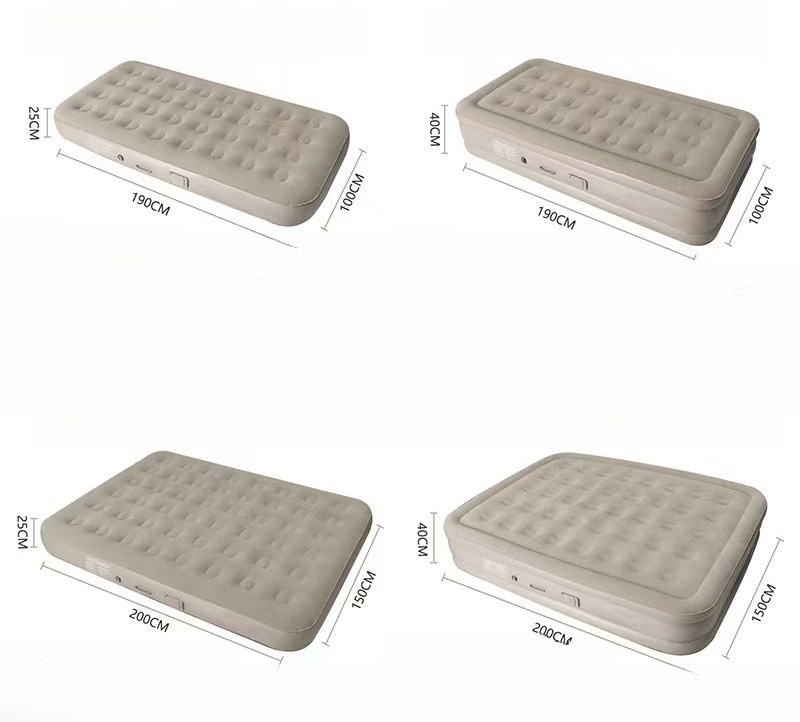 Inflatable Mattress with Pump  Rest Outdoor Indoor Beds Folding Cushion camping sleeping mat pad Air bed Inflatable Mattress