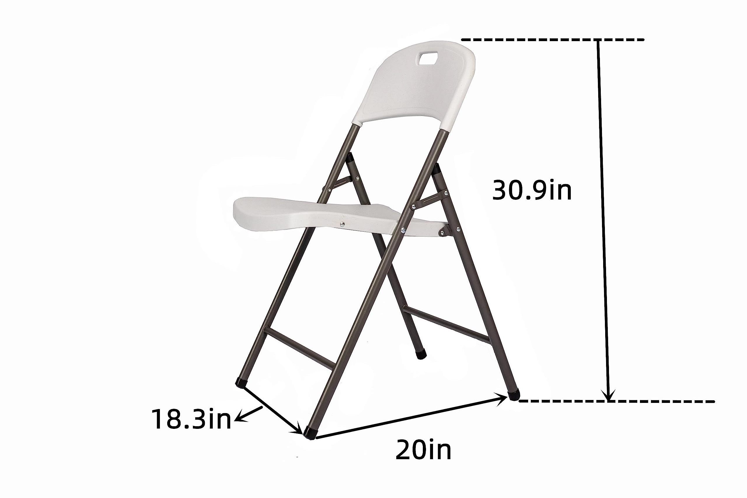 Portable Chair With Steel Frame Stackable White Plastic Chair Office Commercial folding Chair