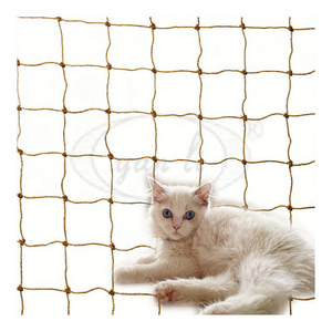 Hot Sale Stone Color Nylon with Stainless Steel Wire cat safety net High strength bite resistance Cat Net