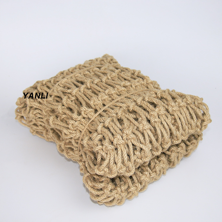 3mm Decoration Hemp Rope Netting 2m*4m Plant Support Jute Net Natural Jute Trellis Netting