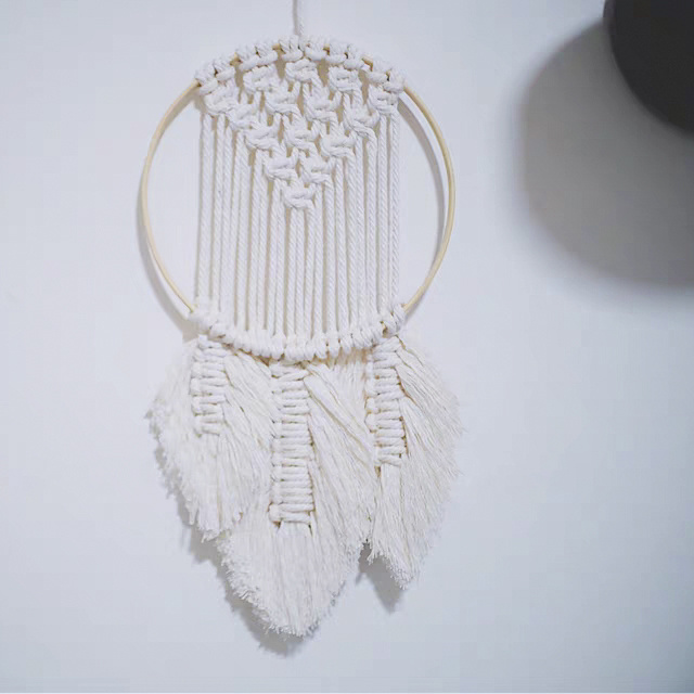 Macrame Dream Catchers Woven Wall Hanging Handmade Bedroom Dreamcatcher feather macrame Home Decor