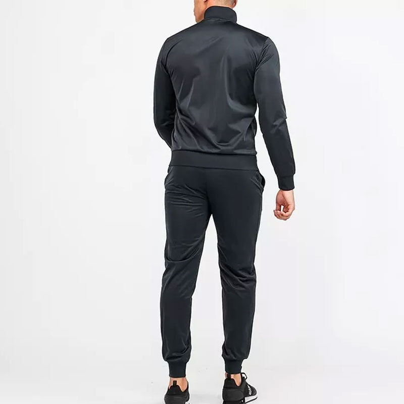 Custom Polyester Training Wear Sweat Suits Wholesale Black Slim Fit Blank Jogging Men Tracksuits