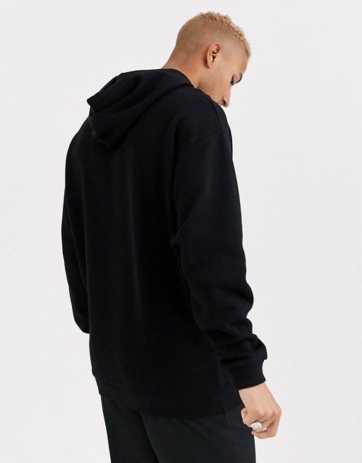 Custom Comfortable Soft Quality Kangaroo Pocket with Side Zipper Cheap Oversized Black Zip Hoodie Men