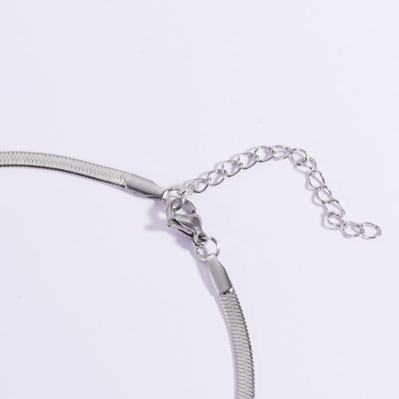 Wholesale Fashion Jewelry Chain 18K Gold Stainless Steel 3mm Herringbone Chain Necklace Herringbone Chain