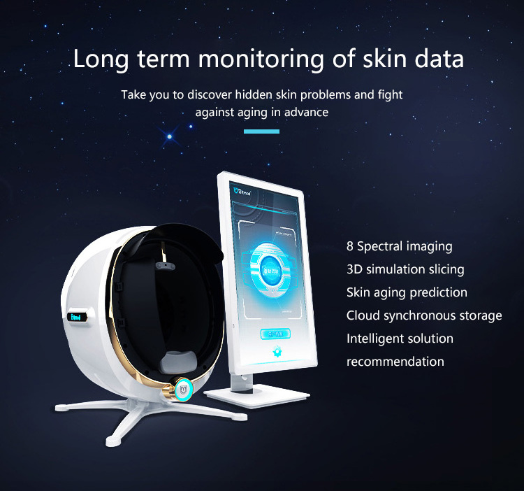 3D Face Test Camera Magic Mirror Diagnosis Skin Detector Analysis Facial Skin Analyzer Machine For Beauty Salon