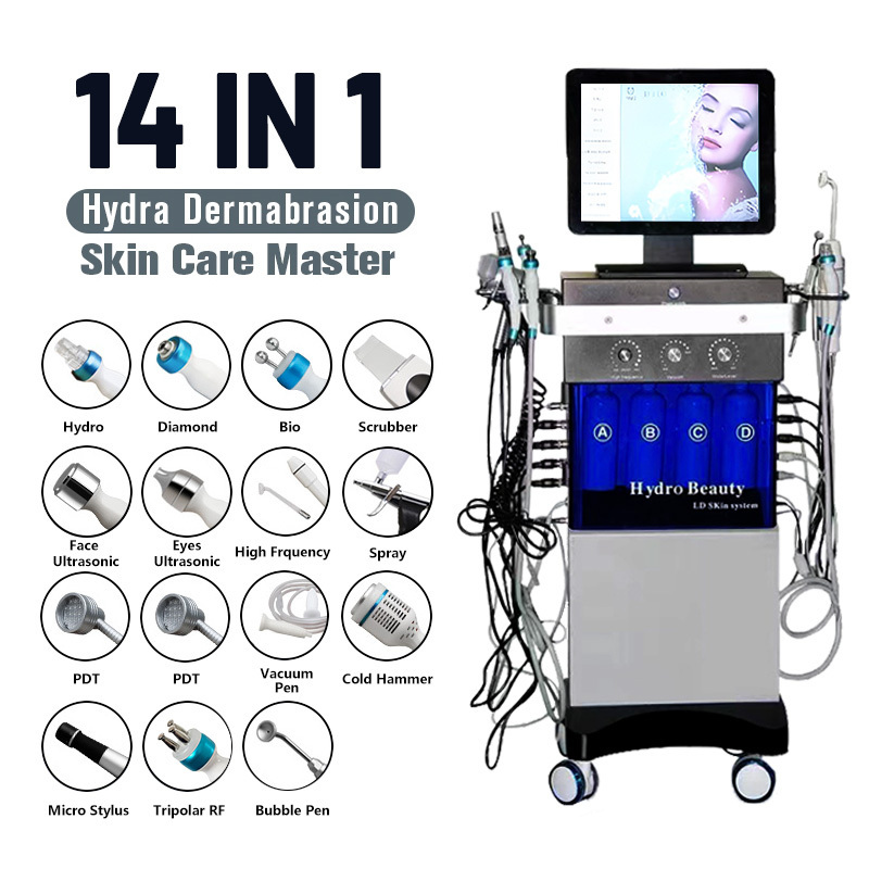 2023 14 In 1 Hydro Dermabrasion Skin Care Hydro Hydra Water Facial Machine Hydrofacials Machine