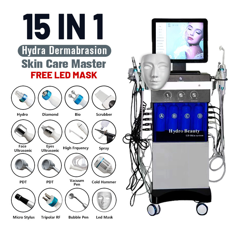 Professional 14 In 1 Aqua Peeling Machine Hydra Oxygen Facial Diamond Dermabrasion Machine Hydro Facials Machine