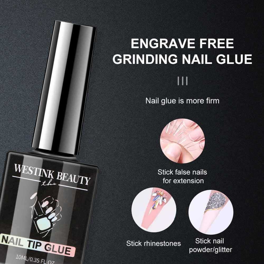 The Westink Beauty 10ml Nail Tips Glue Gel Multifunction False Nail Adhesive Nail Gel Polish Art Glue