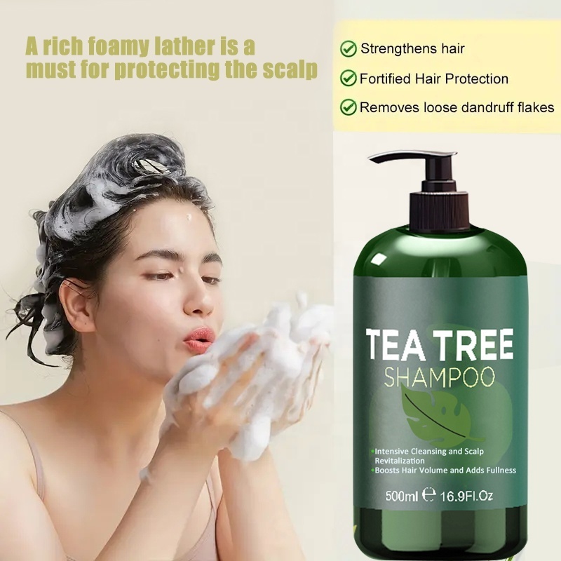 Manufactures Wholesale Tea Tree Hair Shampoo And Conditioner Anti Dandruff Hair Repairing Care Herbal Sulphate Free Shampoo Set