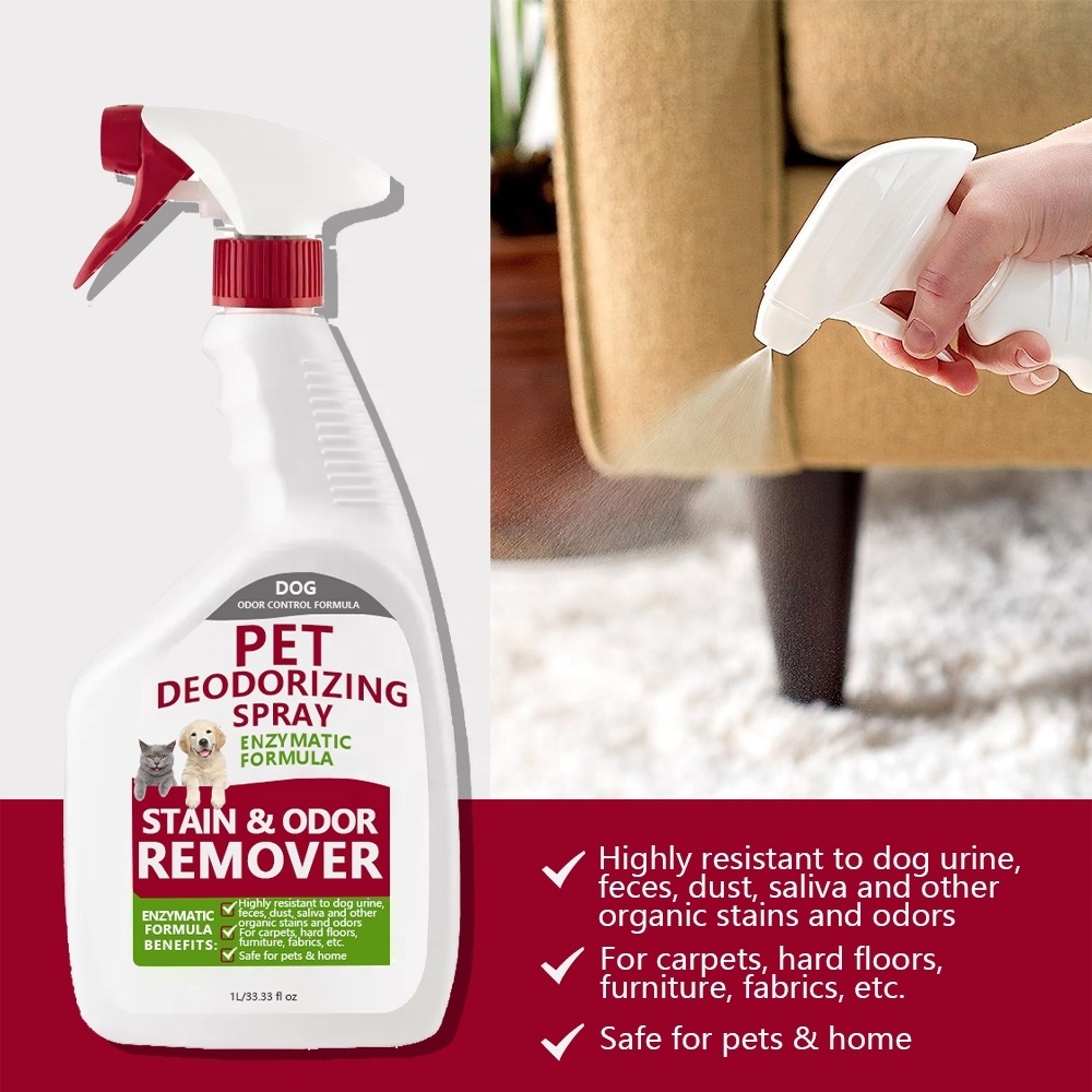 Pet Odor Eliminator Dismantles Odors on a Molecular Basis, Dogs, Cats, Freshener, Urine, Poop, Clean, Safe Pet Deodorizing Spray