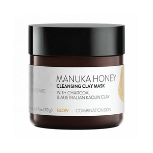 Natural Hydrating Smoothing Oil-Control Pore Shrinking Manuka Honey Australian Kaolin Clay Face Mask With Aloe Vera Algae Kelp