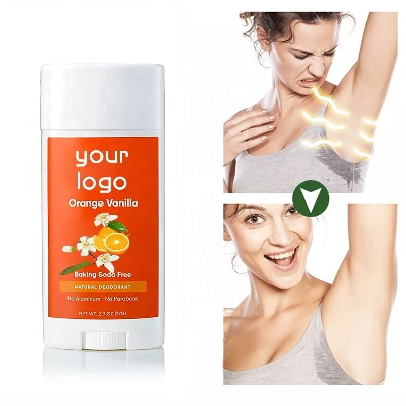 Factory Natural Orange Vanilla Scent Deodorant Stick Combat Excessive Sweating Without Irritation Stay Dry