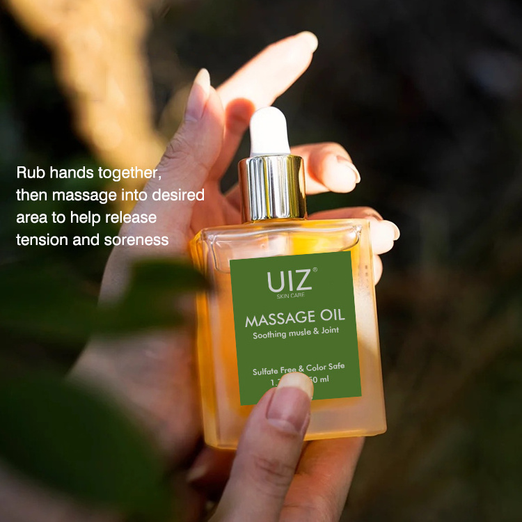 private label Natural Massager Oil with Grape Seed Olive Oil Neck Shoulder Sore Muscles Relaxing Spa Whole Body Massage Oils